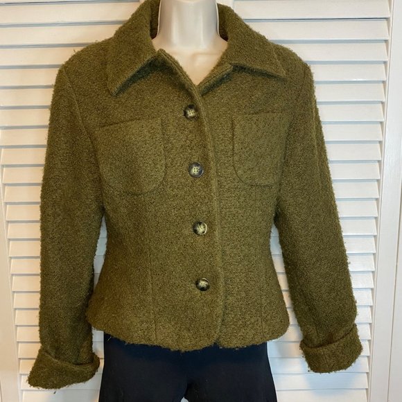 JOHN CARUANA CAREER VINTAGE WOOL BLAZER - Picture 1 of 6